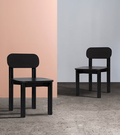 SWO-CC2-00134 Grade-C0 Swoon Rita Dining Chair x 1 Black Mango Wood RRP £150.00