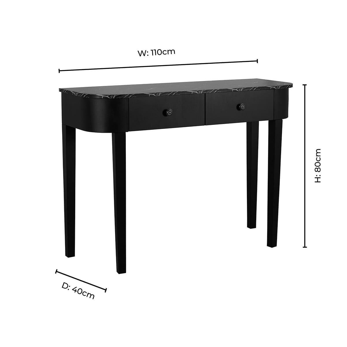 Dusk Grade B Tilda Mid Wood & Marble Top Console Table RRP £199.99