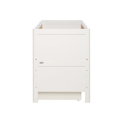 Tutti Bambini Grade B Riley Mini Cot Bed with Drawer - White & Maple Oak RRP £229
