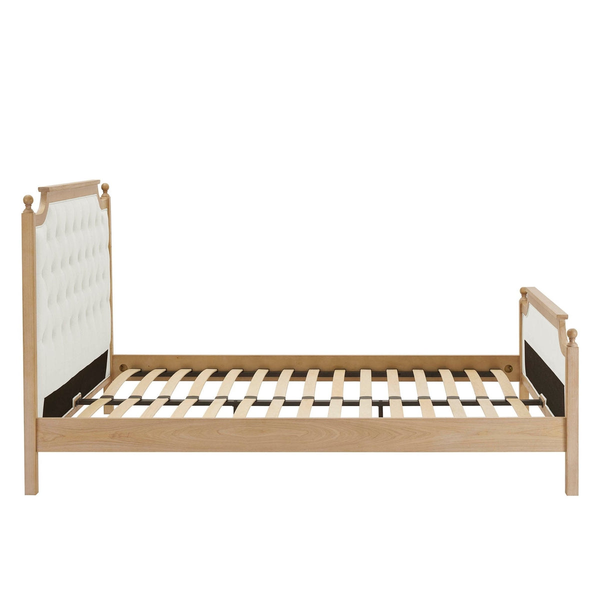 Dusk Luxor Grade B Cream Linen Double Bed Frame RRP £429