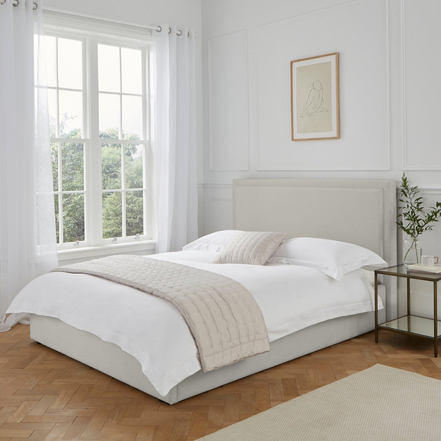 DUS-APM-63664 Grade-C3 Dusk Windsor Ottoman Storage Bed - Natural - Super King size RRP £469.00