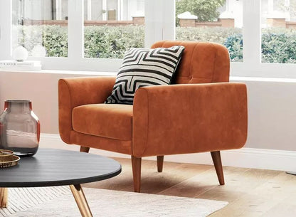 Dreams Grade B Gallway Orange Velvet Armchair RRP £349