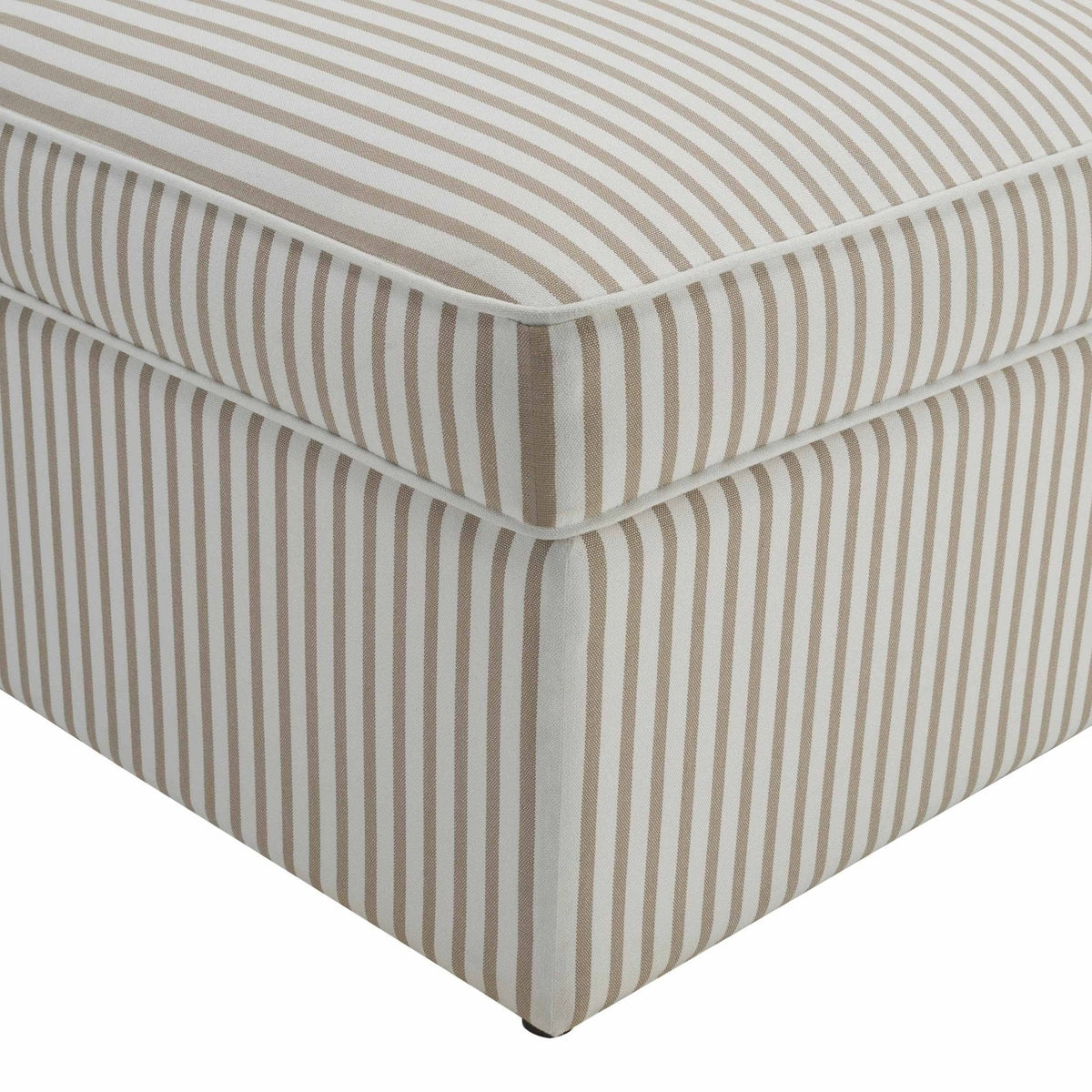 DUS-CC2-08466 Grade-B Dusk Soho Ottoman Storage Pouffe - Sand Stripe RRP £199.00