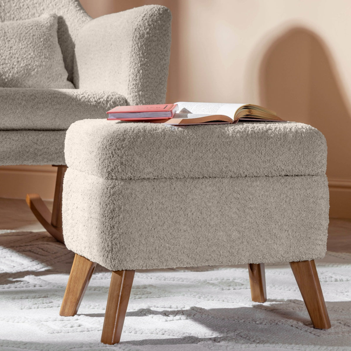 Tutti Bambini Grade B Oscar Luxe Rocking Chair & Footstool - Teddy Sage RRP £300