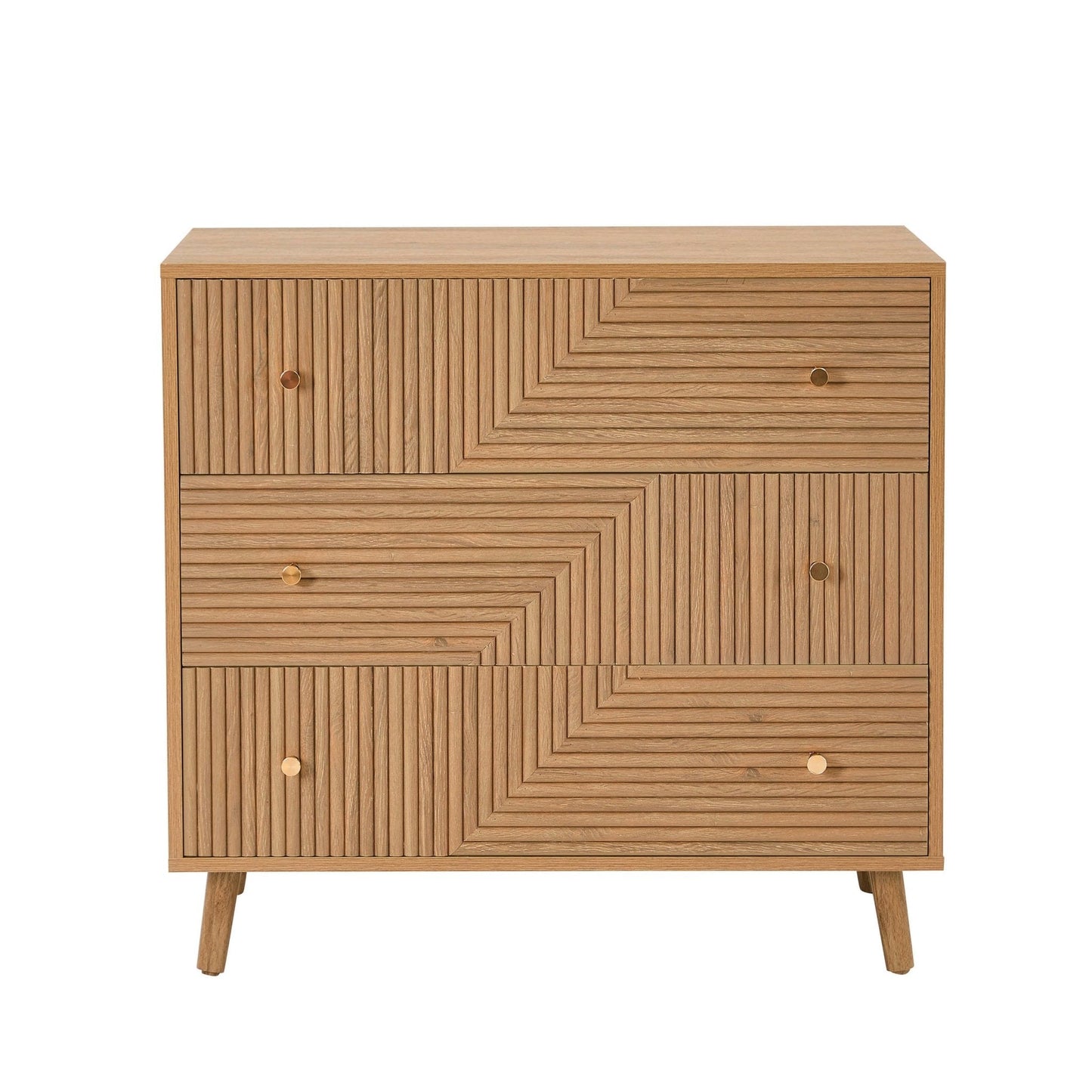 DUS-CC2-03957 Grade-B Dusk Dora 3 Drawer Chest - Light Wood RRP £189.00