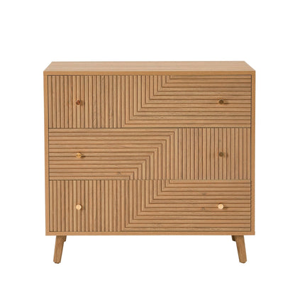 DUS-CC2-03957 Grade-B Dusk Dora 3 Drawer Chest - Light Wood RRP £189.00