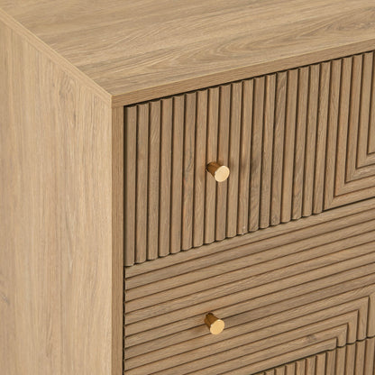 DUS-CC2-03957 Grade-B Dusk Dora 3 Drawer Chest - Light Wood RRP £189.00