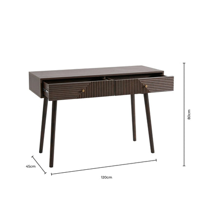 DUS-CC2-05408 Grade-B Dusk Dora Dressing Table Console - Walnut RRP £159.00