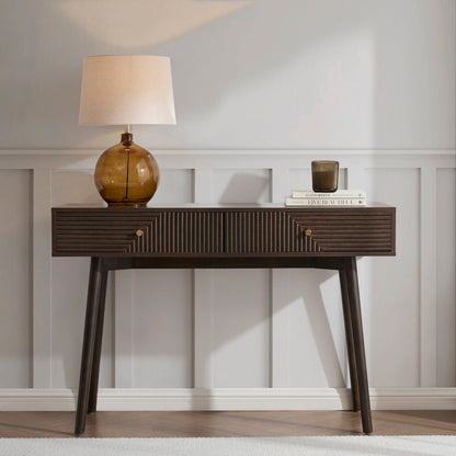 DUS-CC2-05408 Grade-B Dusk Dora Dressing Table Console - Walnut RRP £159.00