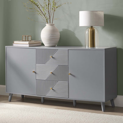 DUS-CC2-04344 Grade-C1 Dusk Dora Large Sideboard with Drawers - Light Grey RRP £217.00