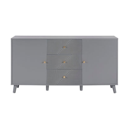DUS-CC2-04260 Grade-B Dusk Dora Large Sideboard with Drawers - Light Grey RRP £217.00