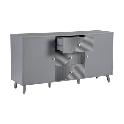 DUS-CC2-04992 Grade-C3 Dusk Dora Large Sideboard with Drawers - Light Grey RRP £217.00