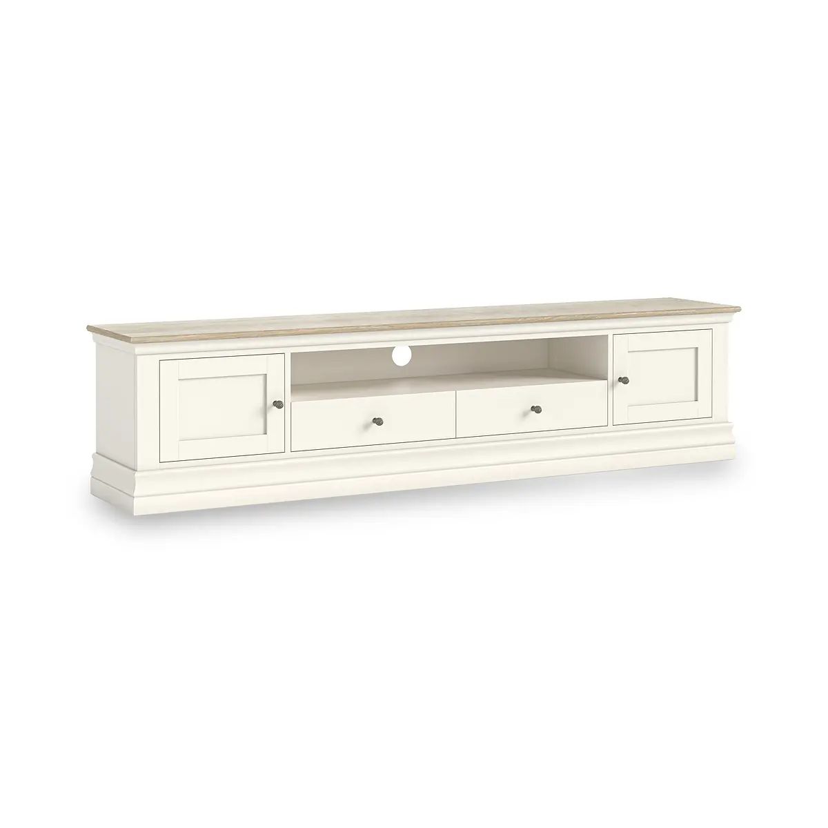Roseland Furniture Grade B Linden Cream 210cm Extra Wide TV Unit RRP £560