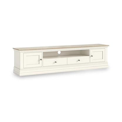 Roseland Furniture Grade B Linden Cream 210cm Extra Wide TV Unit RRP £560