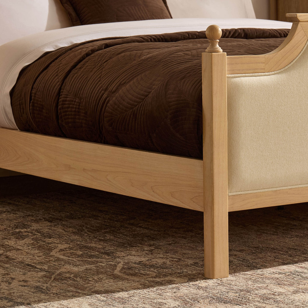 Dusk Luxor Grade B Cream Linen Double Bed Frame RRP £429