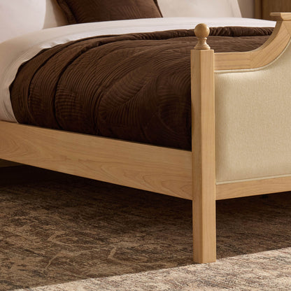 Dusk Luxor Grade B Cream Linen Double Bed Frame RRP £429