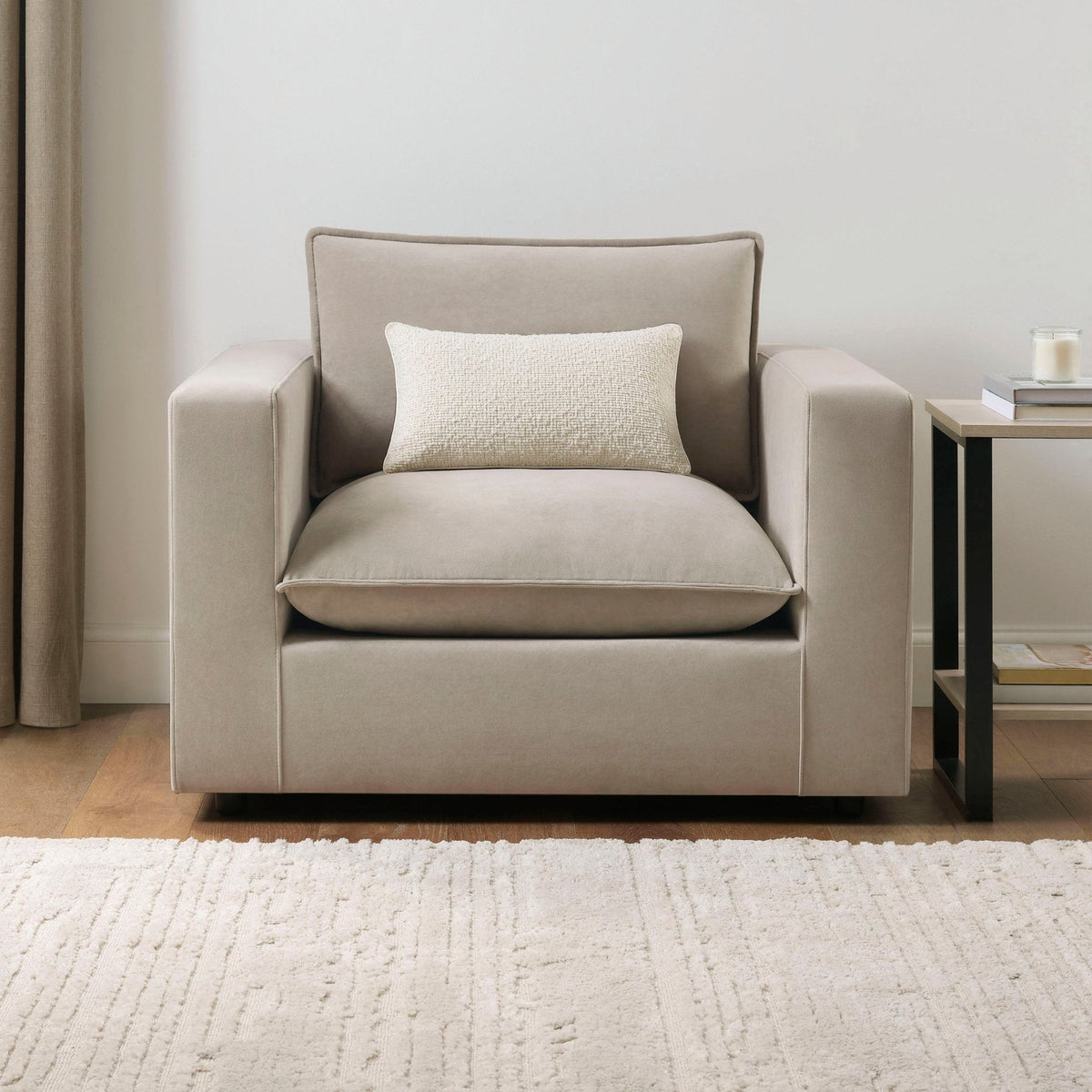 Dusk Grade B Boston Loveseat - Stone RRP £489