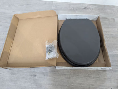 Scudo Matt Grade A Grey Wooden Soft Close Toilet Seat RRP £242
