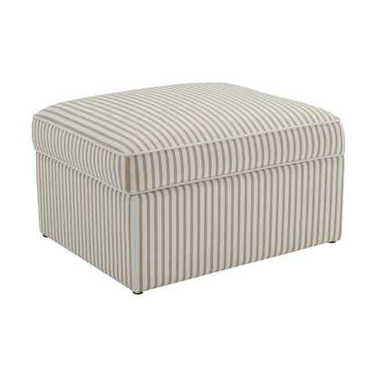 DUS-CC2-08466 Grade-B Dusk Soho Ottoman Storage Pouffe - Sand Stripe RRP £199.00