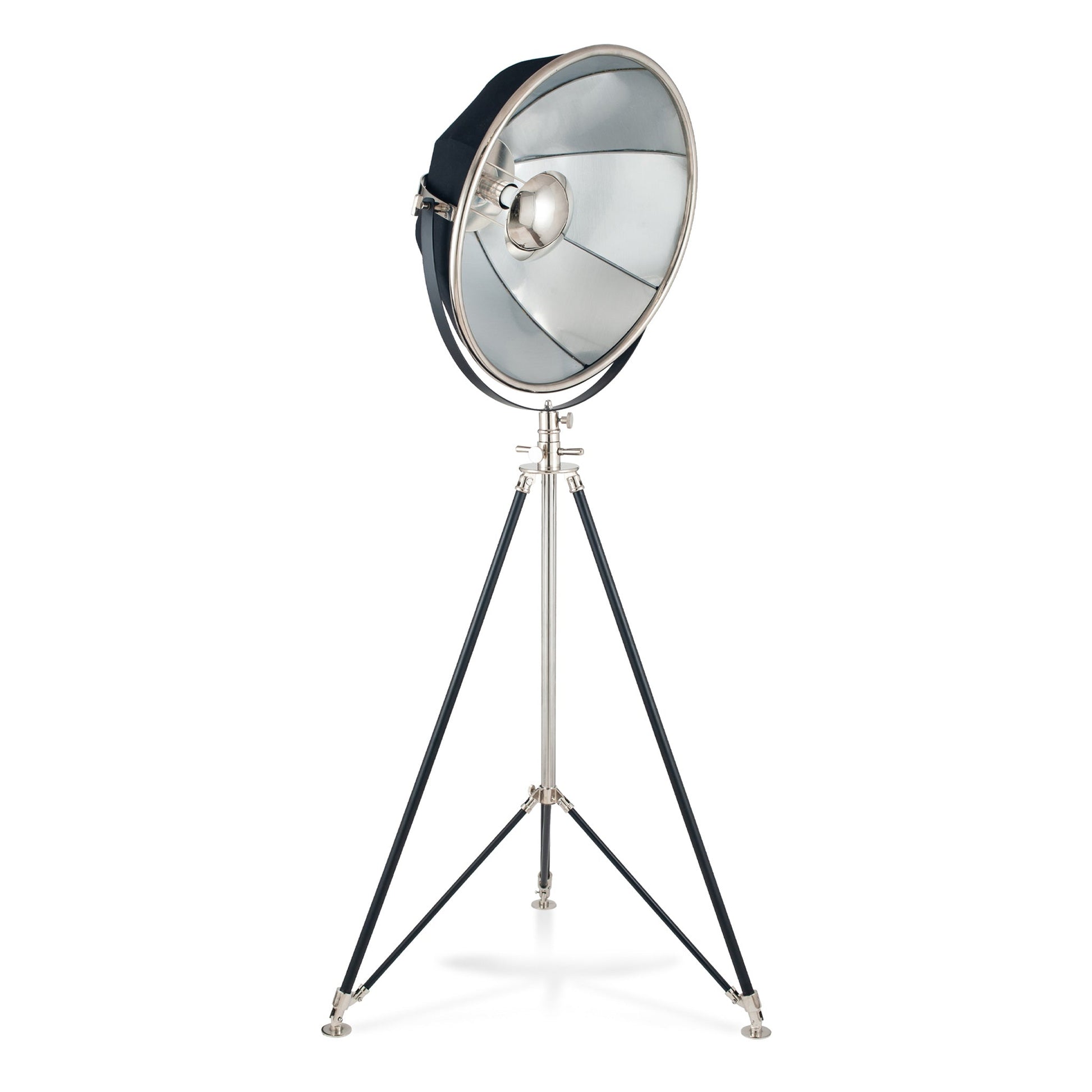 Roseland Grade B Furniture Elstree Black & Silver Metal Tripod Floor Lamp RRP £400