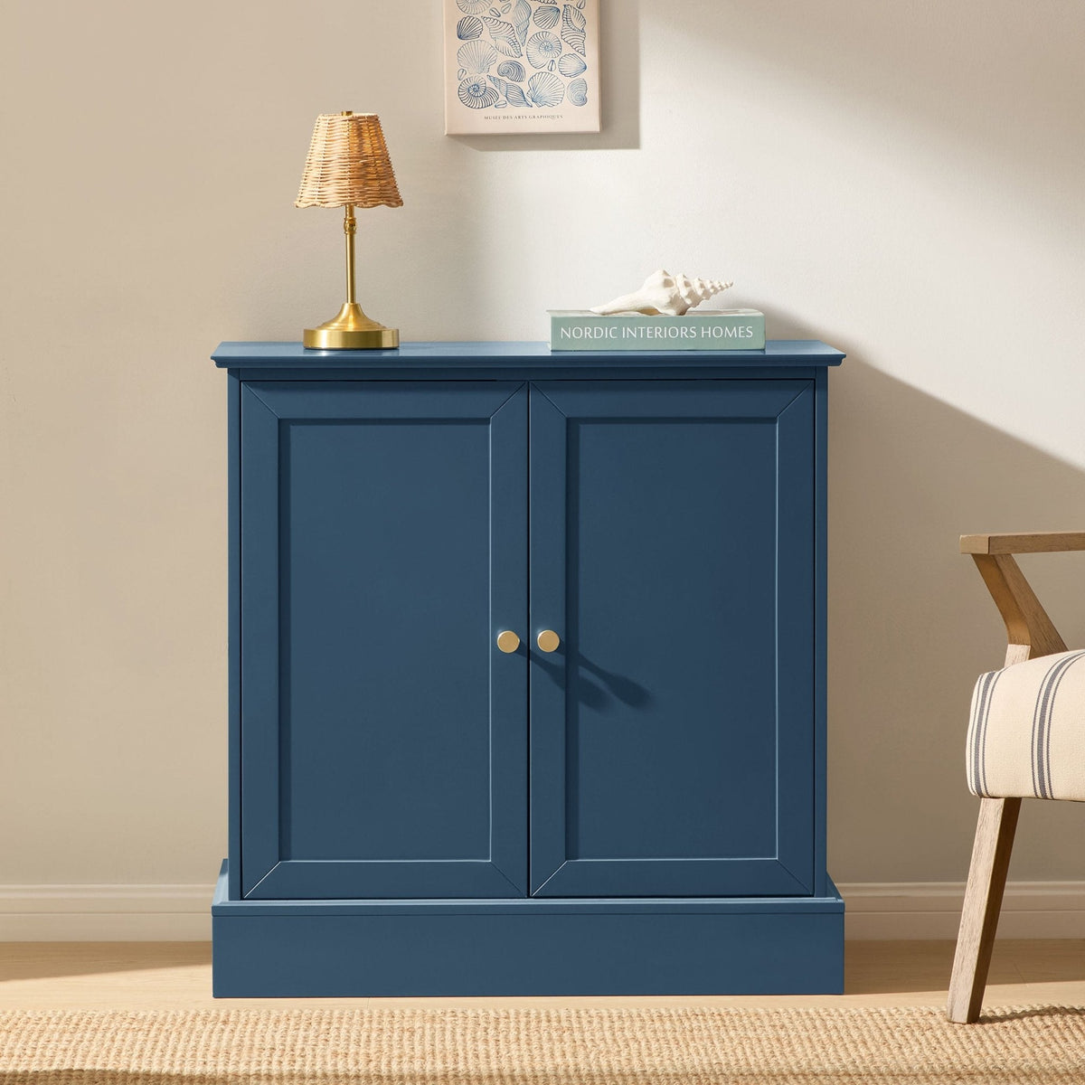 Dusk Ruby Grade B Teal 2 Door Sideboard RRP £199
