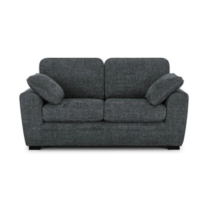  Oak Furnitureland Grade B Melbourne Enzo Slate Fabric 2 Seater Sofa RRP £1080