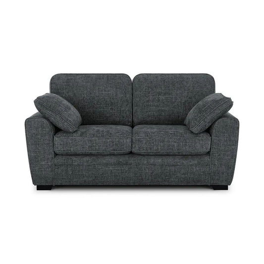  Oak Furnitureland Grade B Melbourne Enzo Slate Fabric 2 Seater Sofa RRP £1080