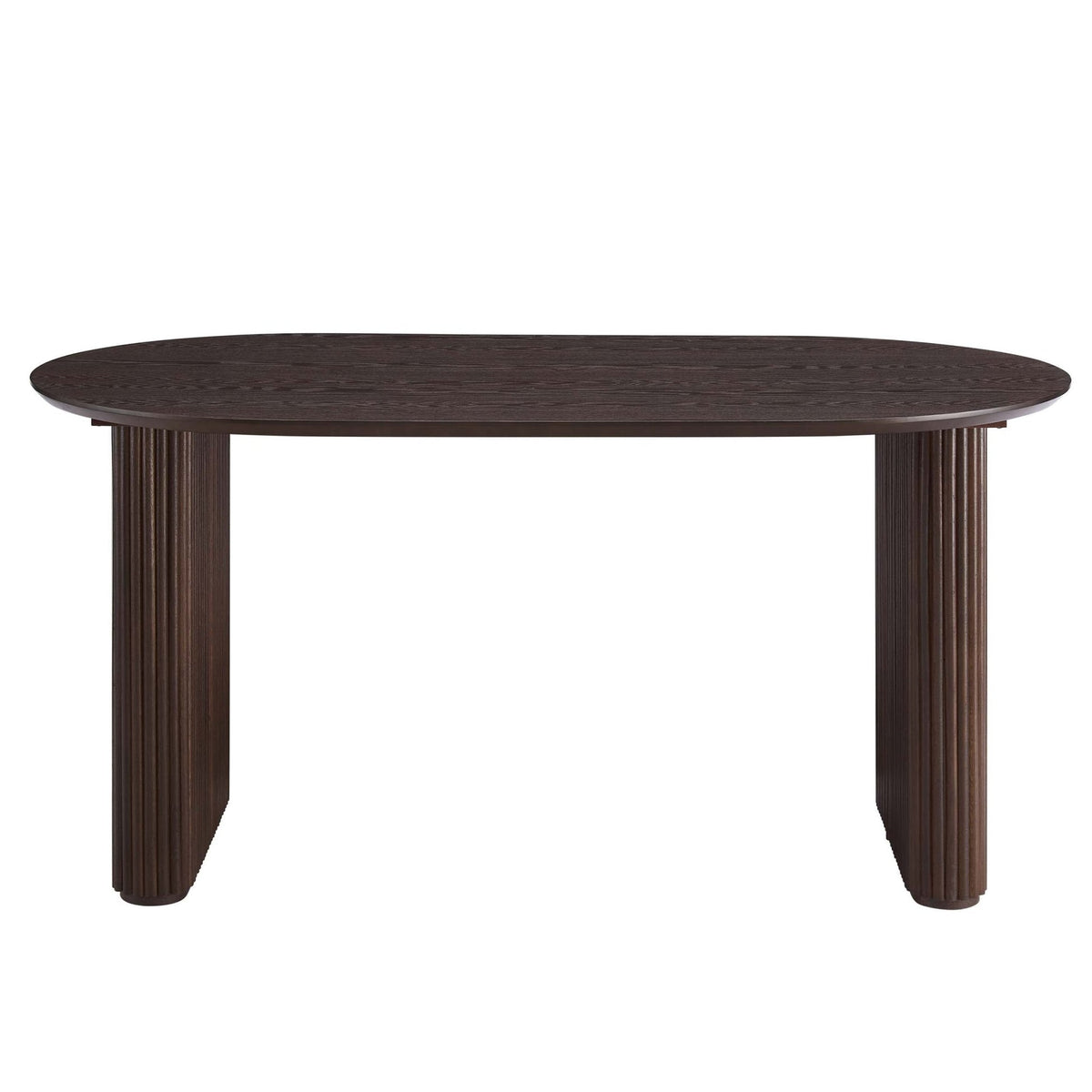 Dusk Hattie Grade B Walnut Panel Oval 4-6 Seater Dining Table RRP £429