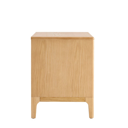 DUS-CC2-06483 Grade-B Dusk Elena Ash 2 Drawer Bedside Table - Light Wood RRP £139.00