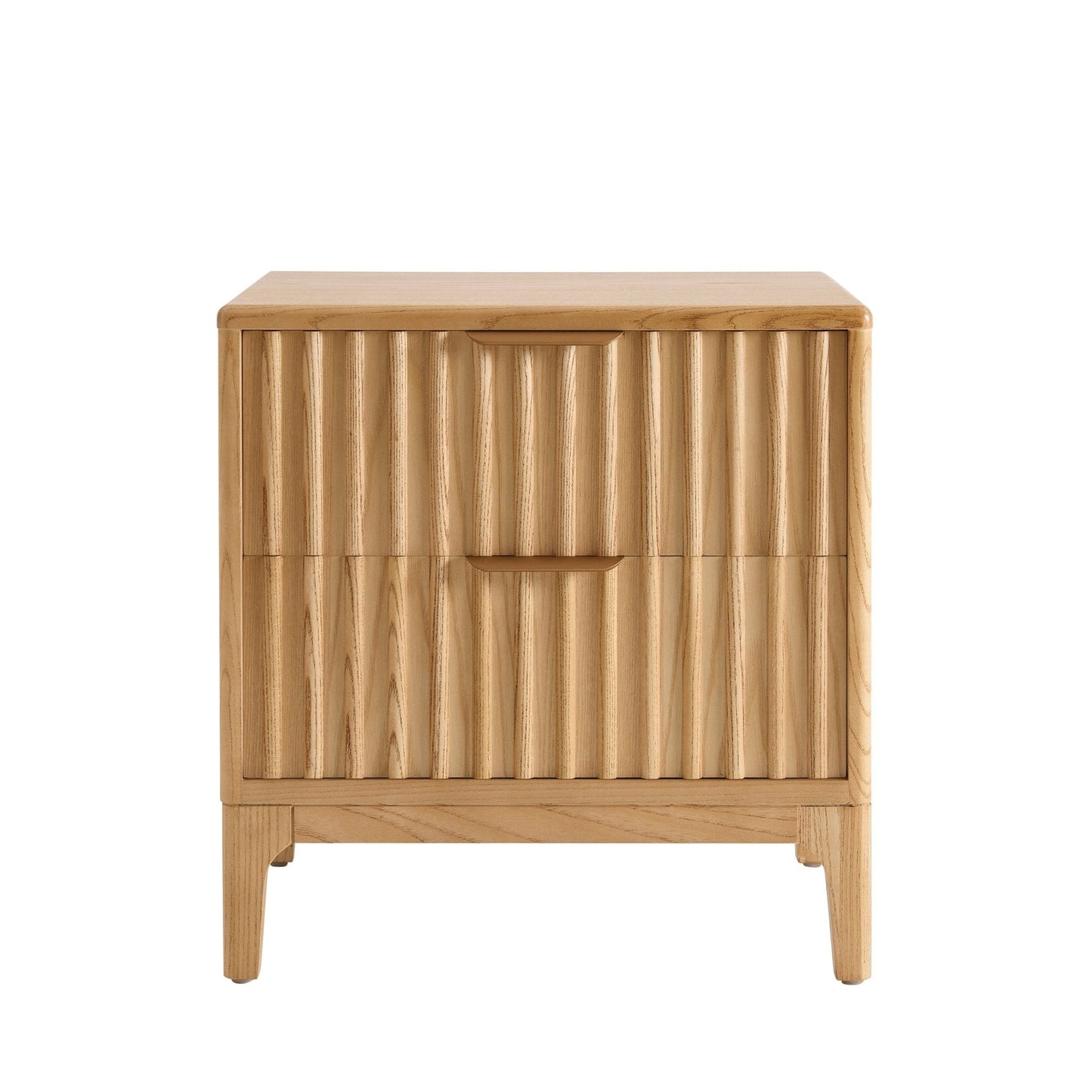 DUS-CC2-06483 Grade-B Dusk Elena Ash 2 Drawer Bedside Table - Light Wood RRP £139.00