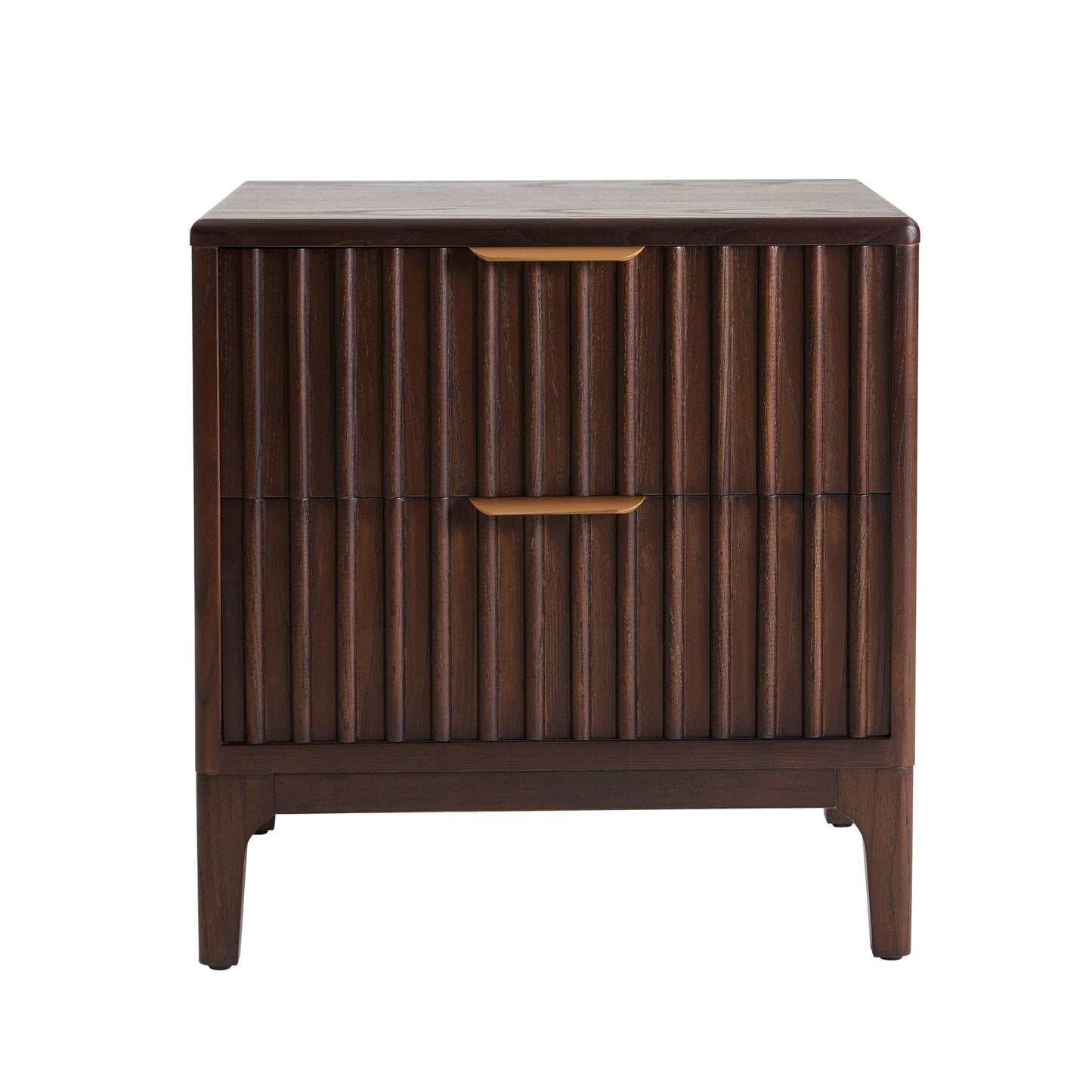 DUS-CC2-06473 Grade-B Dusk Elena Ash 2 Drawer Bedside Table - Walnut RRP £139.00
