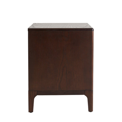DUS-CC2-06473 Grade-B Dusk Elena Ash 2 Drawer Bedside Table - Walnut RRP £139.00