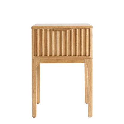 DUS-CC2-05196 Grade-B Dusk Elena Ash 1 Drawer Nightstand - Light Wood RRP £129.00