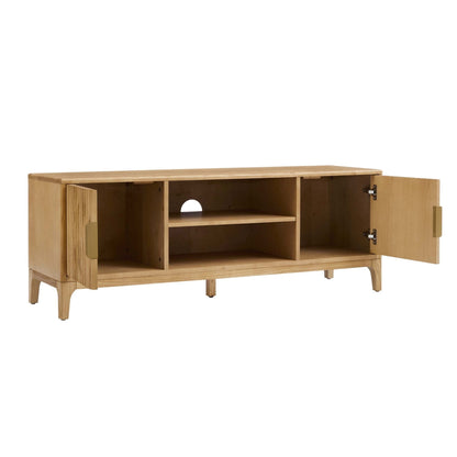 DUS-CC2-03958 Grade-B Dusk Elena Ash TV Unit - Light Wood RRP £187.00
