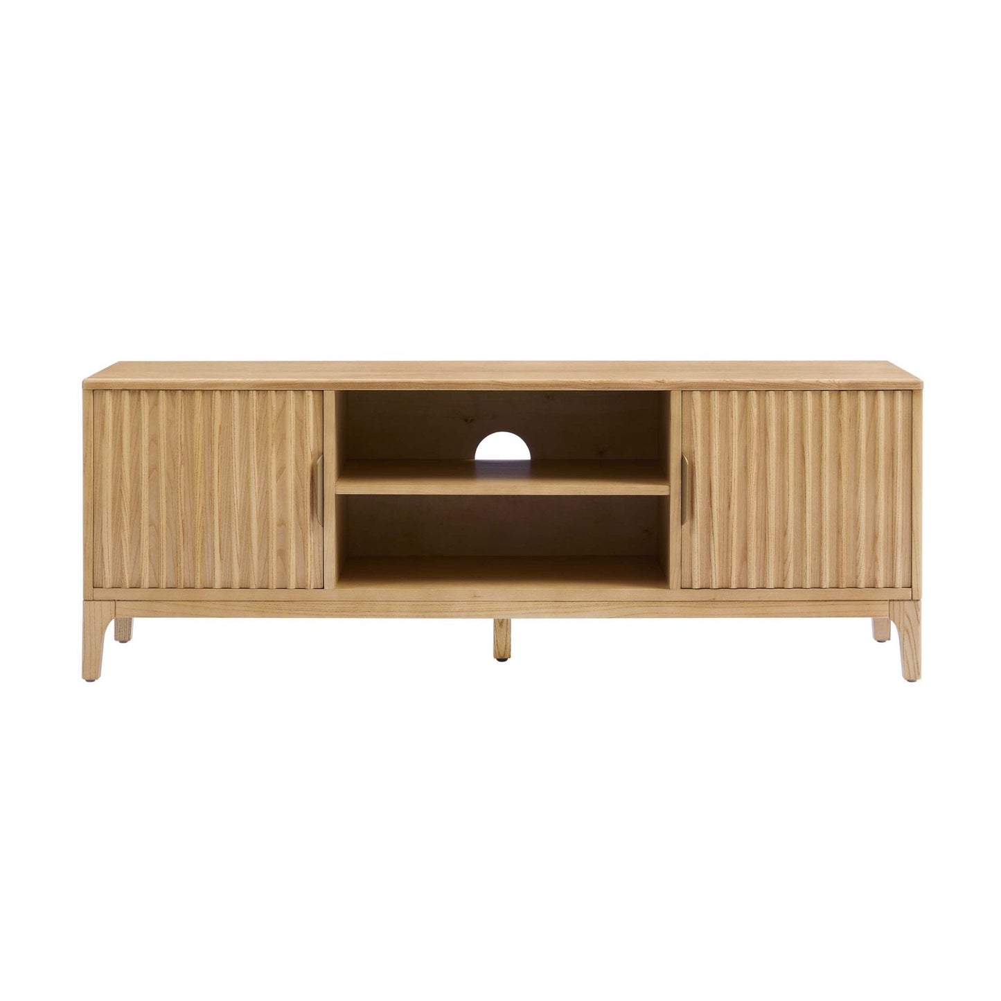 DUS-CC2-03958 Grade-B Dusk Elena Ash TV Unit - Light Wood RRP £187.00