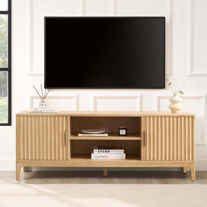 DUS-CC2-03958 Grade-B Dusk Elena Ash TV Unit - Light Wood RRP £187.00