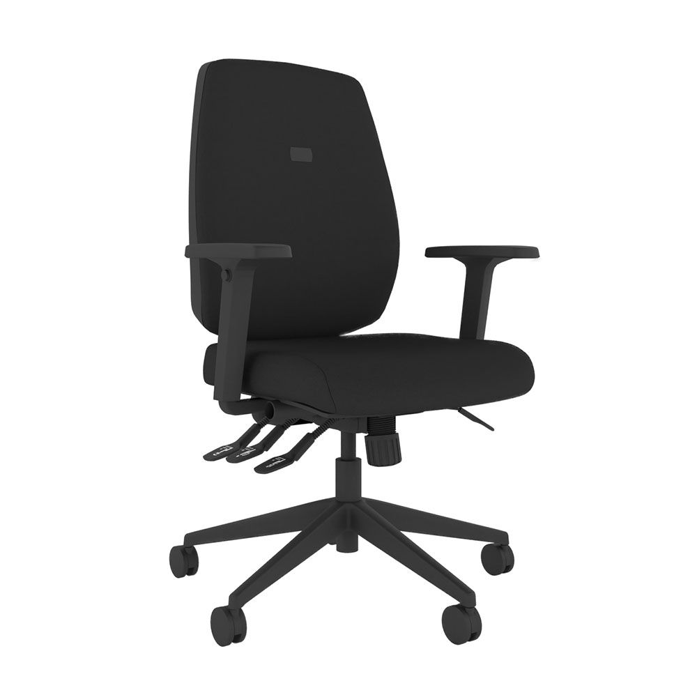 Posturite Grade B Positiv ME600 Black Square Back Ergonomic Office Chair RRP £544