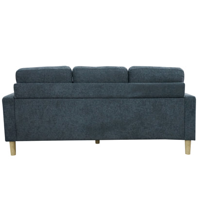 Aspire Pad Grade B Charcoal Soft Wool Effect Sofa with Reversible Chaise RRP £749