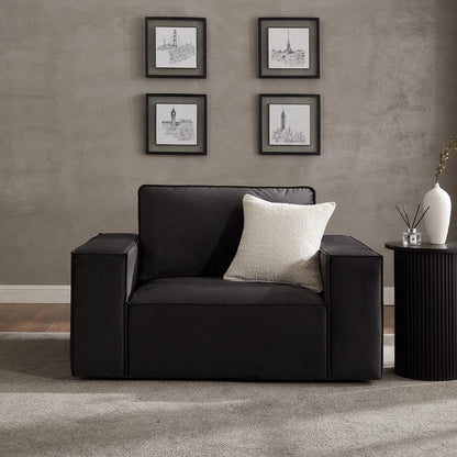Dusk Grade B Brooklyn Ink Velvet Loveseat RRP £440