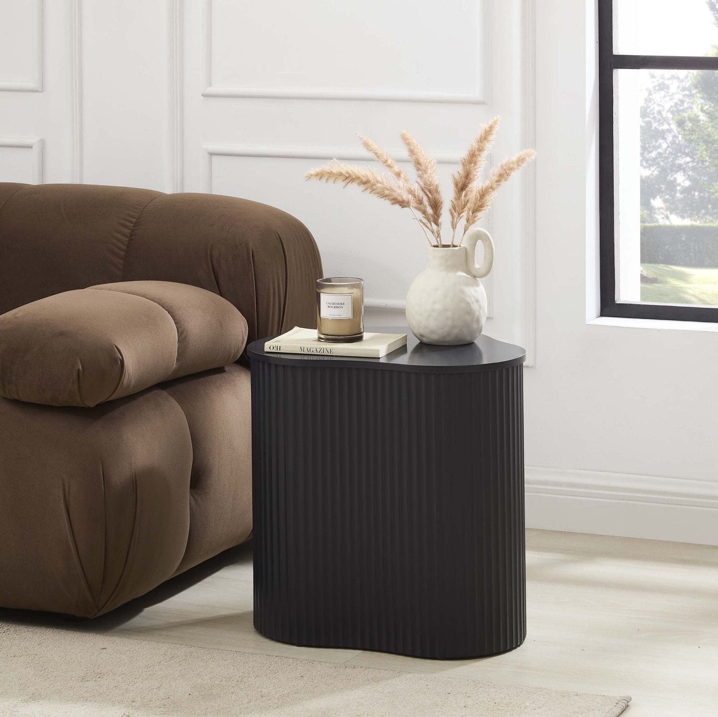 DUS-CC2-06162 Grade-B Dusk Evie Irregular Side Table - Black RRP £79.00