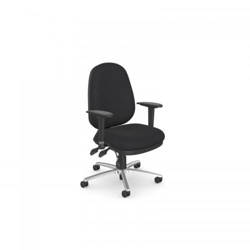 POS-CC2-00255 Grade-C1 Posturite Evolute Chair, Armrests - Black RRP £421