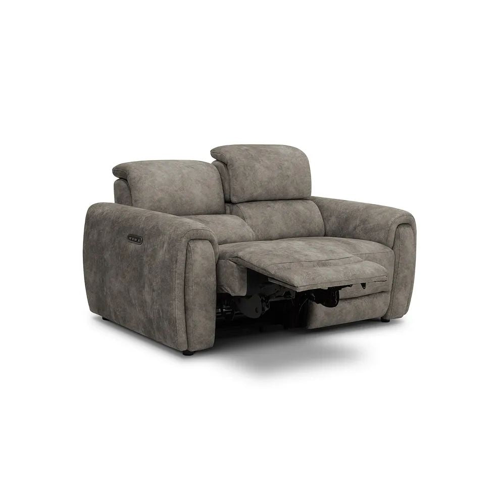 Oak Furnitureland Grade B Arabella Marble Mink 2 Seater Electric Recliner Sofa RRP £1399