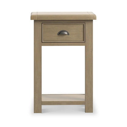 ROS-OUT-00741 Grade-B Roseland Furniture Taunton Smoked Oak Side Table RRP £190.00