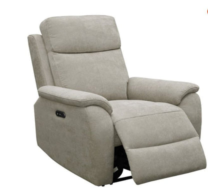 Aspire Kingsmere Grade B Grey Soft Touch Chenille Power Recliner Armchair RRP £999