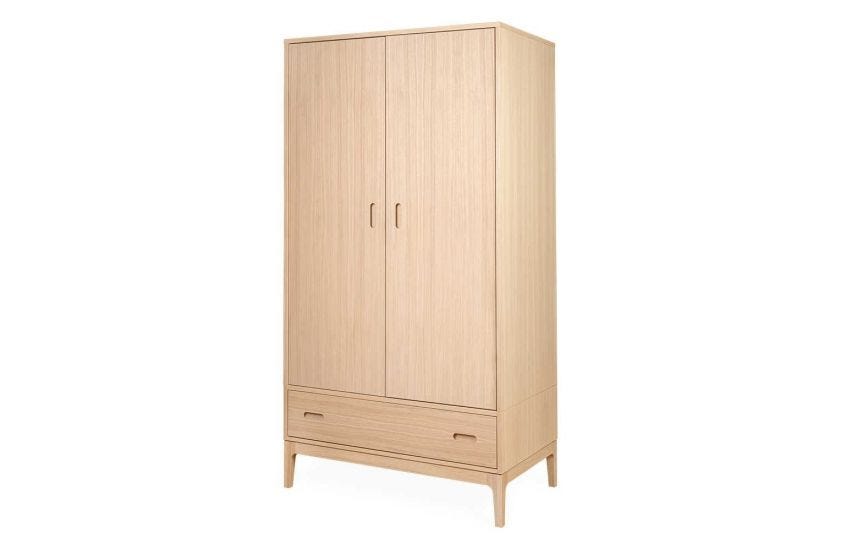 Heals Morten Grade B Washed Oak Double Wardrobe RRP £1099