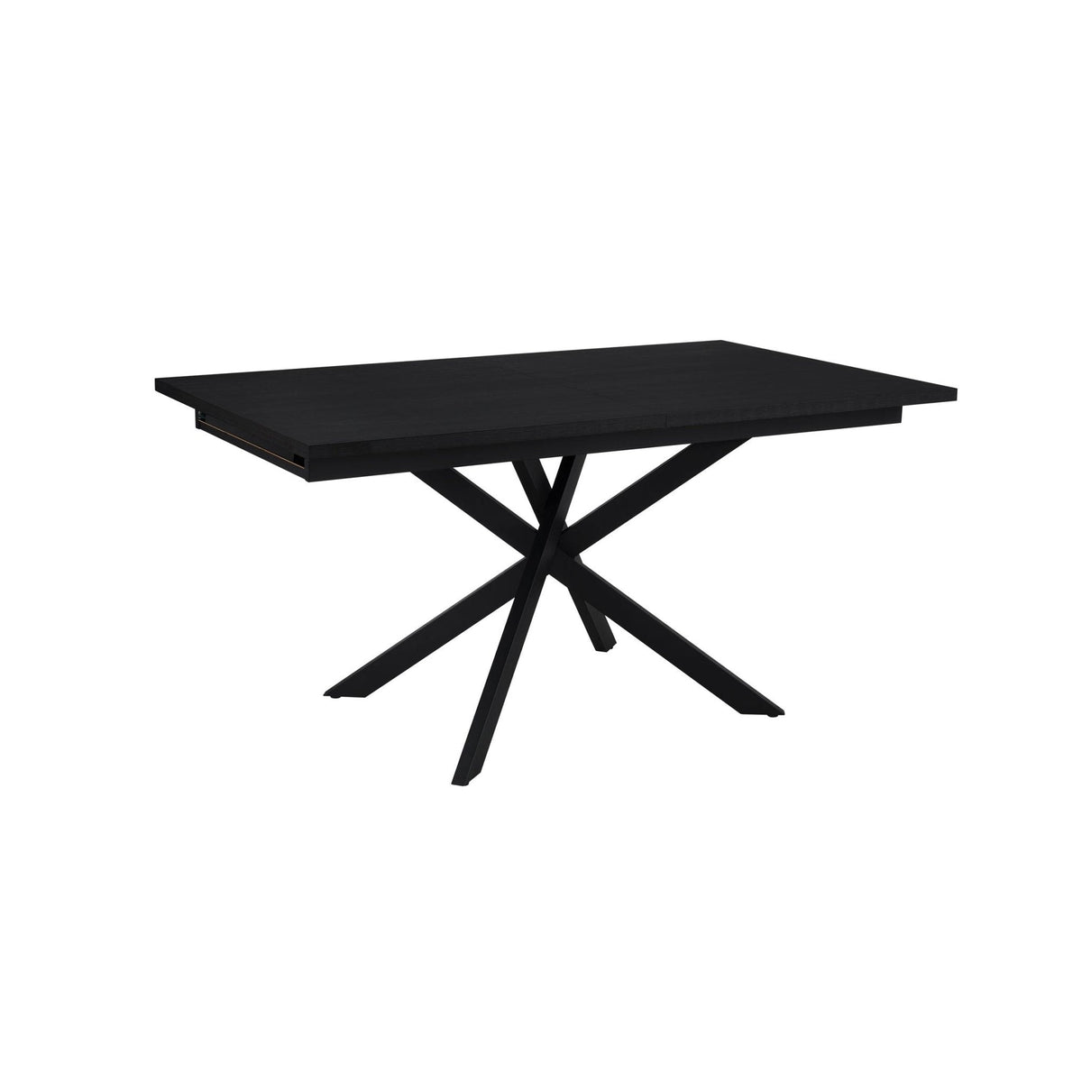 Dusk Brooke Grade B Black Rectangle Extendable 6-10 Seat Dining Table RRP £299