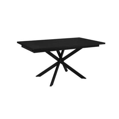 Dusk Brooke Grade B Black Rectangle Extendable 6-10 Seat Dining Table RRP £299