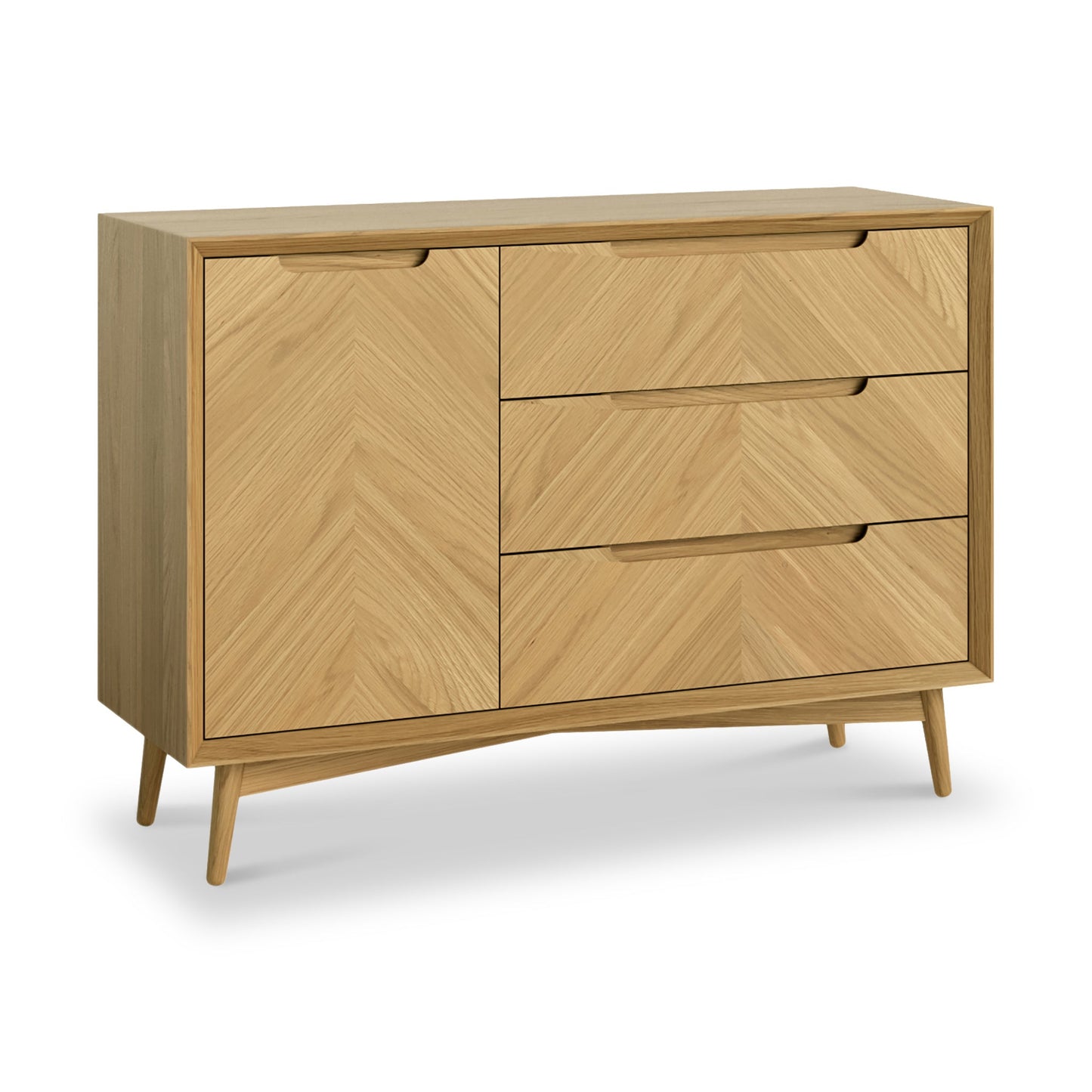Roseland Grade B Furniture Flintham Oak Small 3 Drawer Sideboard RRP £450