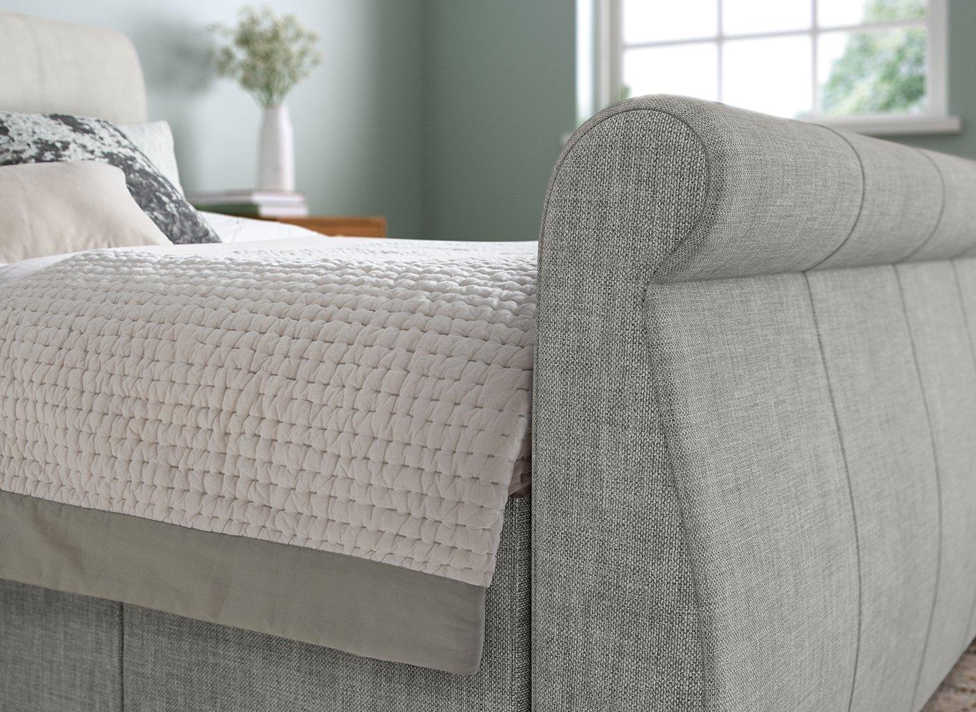 Dreams Grade B Lucia Sleepmotion 400i Silver Woven Single Adjustable Bed Frame RRP £1448