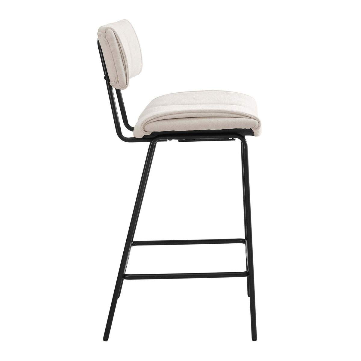 DUS-CC2-07631 Grade-C0 Dusk Fearne Set of 2 Barstools - Ivory Chenille RRP £159.00